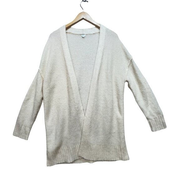 Aerie Womens Open-Front Knit Cardigan Sweater Size S Ivory Long Sleeves Casual - Picture 1 of 10